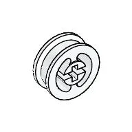 Wheel with Split Axle hole / White