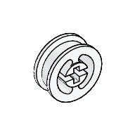 Lego Wheel with Split Axle hole / White