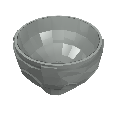 Lego Rock Arctic Globe, Bottom / Light Gray