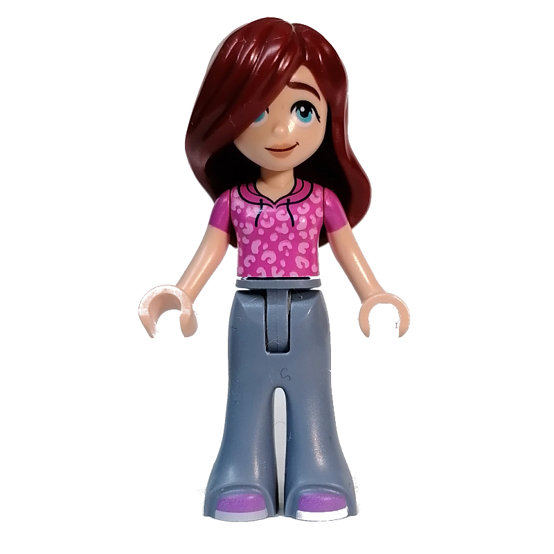 Lego Paisley - Dark Pink Top, Sand Blue Legs