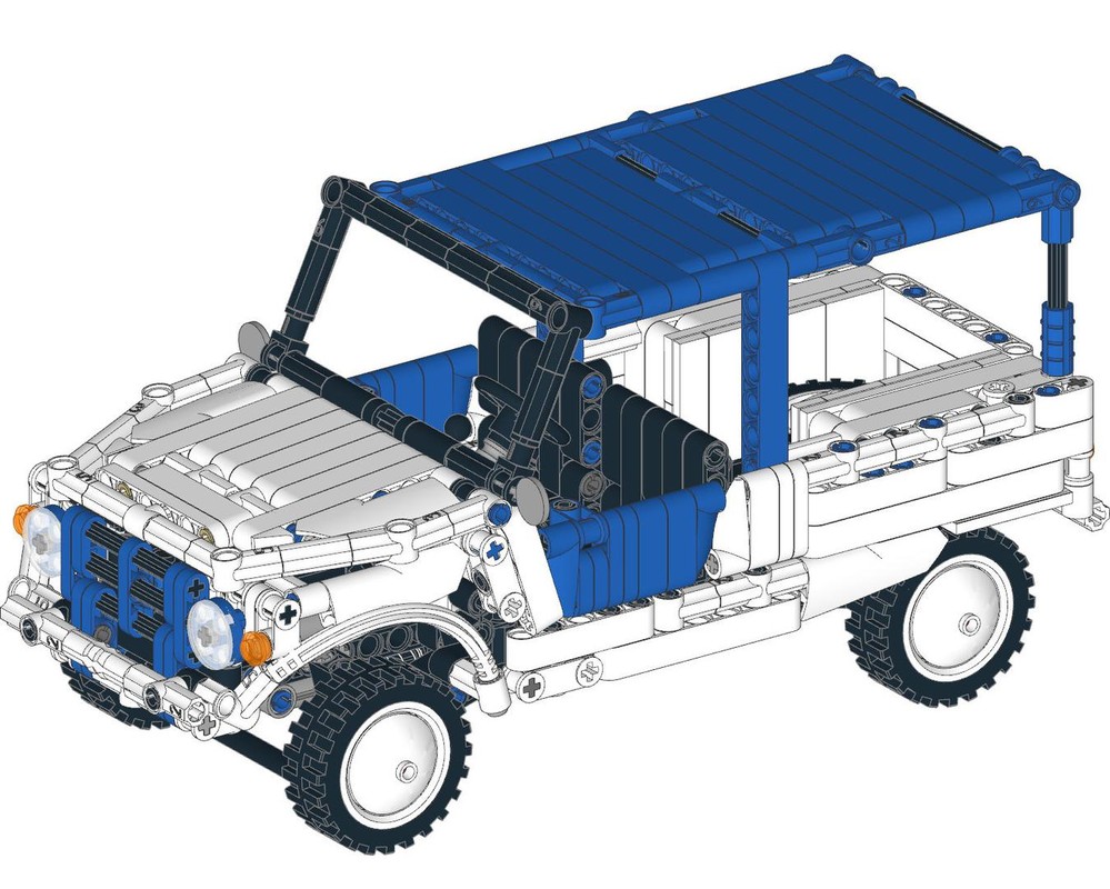 Lego Citroen Mehari White and Blue Version