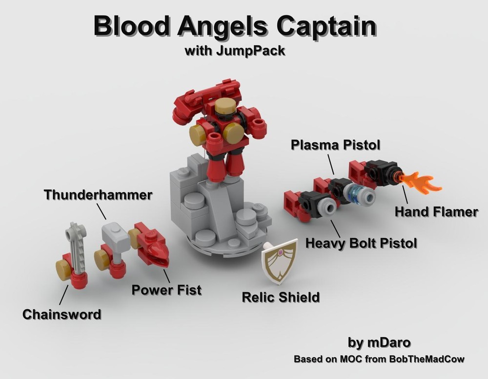 Lego Blood Angels Captain with Jump Pack