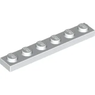 Plate 1 x 6 / White