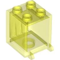 Box 2 x 2 x 2 [Hollow Studs] / Trans-Neon Green
