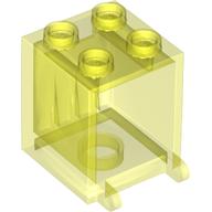 Lego Box 2 x 2 x 2 [Hollow Studs] / Trans-Neon Green