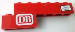 Stickered Assembly 7 x 1 x 2 with White 'DB' and 'Wien Zürich' Pattern Right (Stickers) - Set 7820