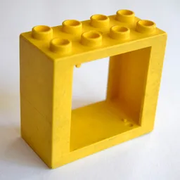 Duplo Door / Window Frame Flat Front Surface without Clips / Yellow