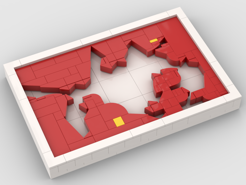 Lego Abstract Lego Art - Fractured Harmony: The Brick Divide