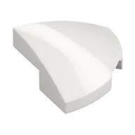 Brick Round Corner, Curved 2 x 2 x 2/3 Quarter Circle With 1 x 1 Bottom Cutout / White