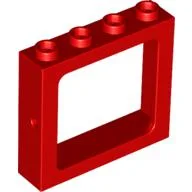 Window 1 x 4 x 3 Train with All Studs Hollow