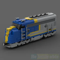 Santa Fe Super Chief blue locomotive Train