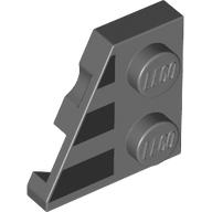 Lego Wedge Plate 2 x 2 Left with 3 Black Stripes print