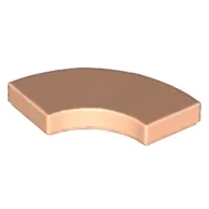 Tile 2 x 2 Curved, Macaroni / Light Nougat