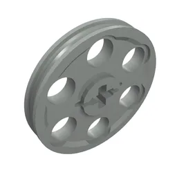 Technic Wedge Belt Wheel [aka Pulley] / Light Gray
