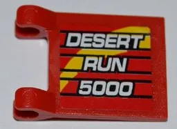 Flag 2 x 2 Square with Flat Edge with 'DESERT RUN 5000' Pattern on Both Sides (Stickers) - Set 8126