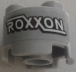 Brick, Round 2 x 2 with Axle Hole with 'ROXXON' Pattern (Sticker) - Set 76067