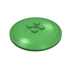 Dish 6 x 6 Inverted (Radar) with Solid Studs / Bright Green