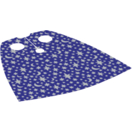 Lego Neckwear Cape, Standard with Iridescent Stars and Moons Print [Traditional Starched Fabric]