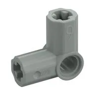 Technic Axle and Pin Connector Angled #6 - 90° / Light Gray