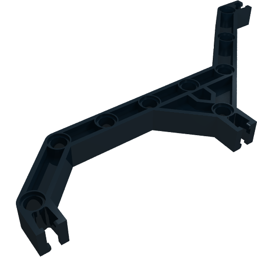 Lego Znap Beam 16, 9 Holes, 5 Bends / Black