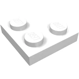 Plate 2 x 2 Corner / White
