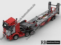 42098 C-Model -> complete 3 Axle Tractor Unit with Low loader semitrailer