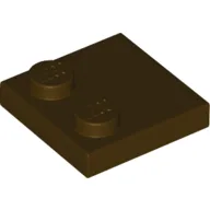Plate Special 2 x 2 with Only 2 studs / Dark Brown