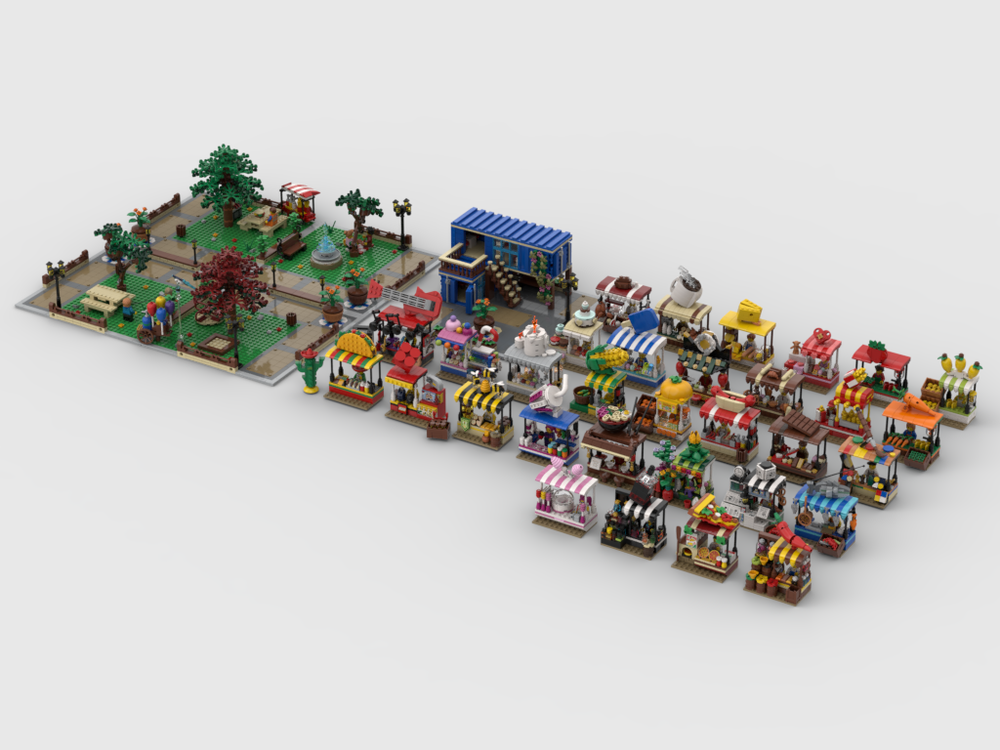 Lego Market Series - 32 Stands + 2 Modular Display