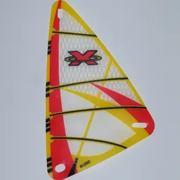 Sail, Windsurfer, 9 x 15 Triangle, with Extreme Team Logo Print / Trans-Clear