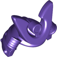 Lego Helmet, Ninja (Samurai) Kabuto with Large Curved Crest and Rivets / Dark Purple