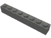 Brick 1 x 8 / Dark Bluish Gray
