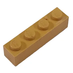 Modulex Brick 1 x 4 with LEGO on Stud / Modulex Pink