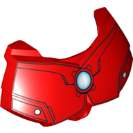 Lego Large Figure Chest Cover, Armour Small with Iron Man Reactor Print / Red