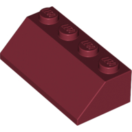 Lego Brick Sloped 45° 2 x 4 / Dark Red