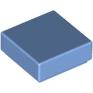 Lego Tile 1 x 1 with Groove / Medium Blue