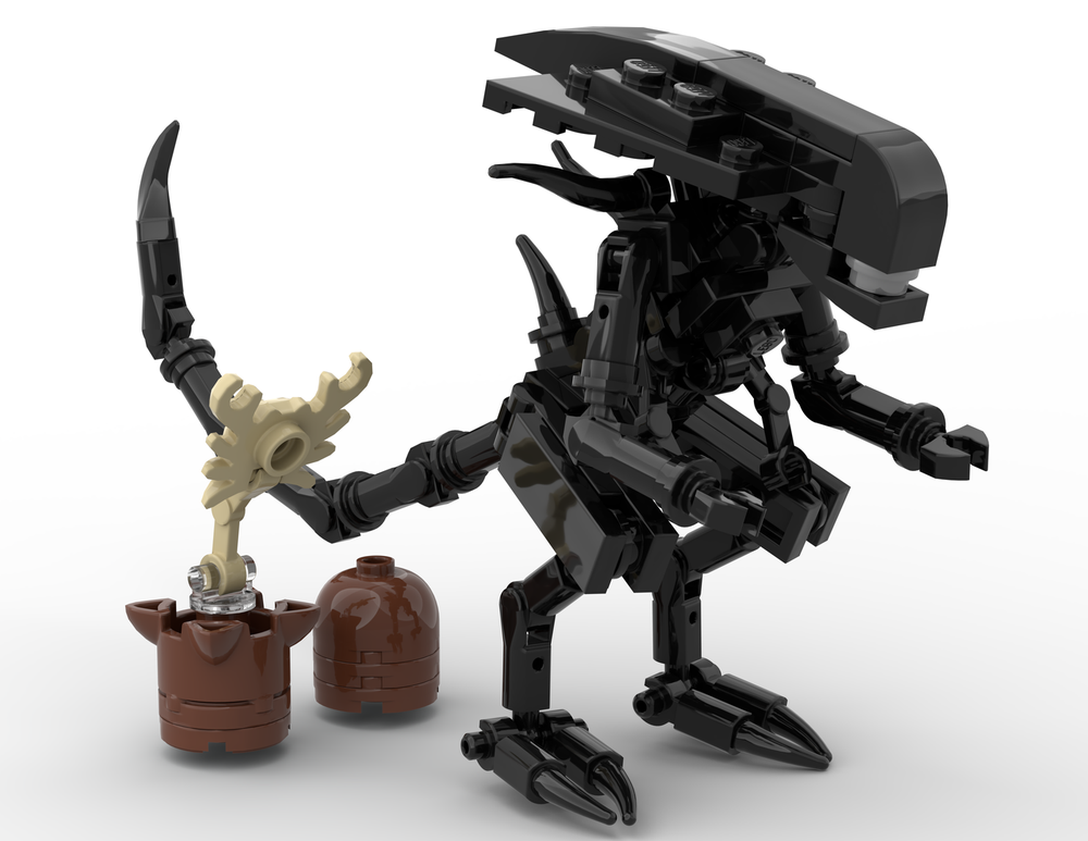 Lego Aliens Xenomorph Queen (w/ eggs and Facehugger)