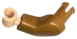 Arm Large with Pin, Left with Light Nougat Hand