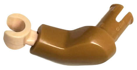 Lego Arm Large with Pin, Left with Light Nougat Hand