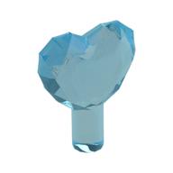 Lego Rock - Heart Jewel with Shaft / Trans-Light Blue
