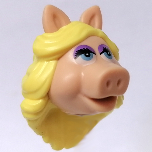 Lego Minifig Head Special (Miss Piggy) / Light Nougat