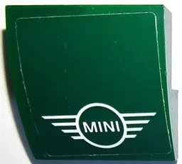 Slope, Curved 2 x 2 x 2/3 Inverted with White 'MINI' Logo Pattern (Sticker) - Set 75894