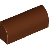Lego Brick Curved 1 x 4 x 1 1/3 No Studs, Lowered Inside Support / Reddish Brown