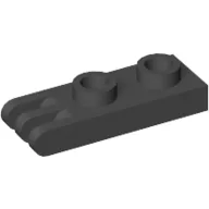 Hinge Plate 1 x 2 with 3 Fingers [Hollow Studs] / Black