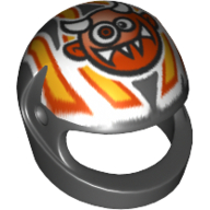Lego Helmet, Standard with Crazy Demon Print / Black