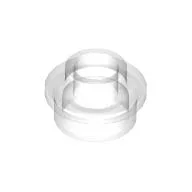 Plate Round 1 x 1 with Open Stud / Trans-Clear