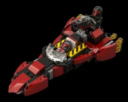 Mandalorian Rocketship speeder 2x 75449 Alt built