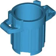 Trash Can with 4 Cover Holders / Dark Azure