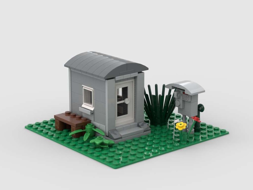 Lego Eisenbahn Streckentelefon Signalfernsprecher mit Streckenhäuschen