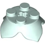 Plant, Leaves, Round 2 x 2 x 2/3 with + Axle Hole and 4 Leaf Extensions / Light Aqua
