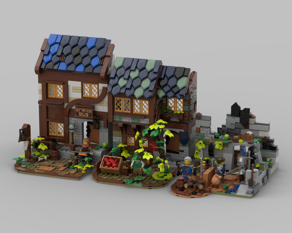 Lego Medieval Blacksmith diorama